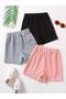 Girl's 3 Pack Little Hearts Printed Relax Combed Cotton Shorts - 2