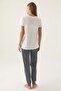 100% COTTON BICYCLE COLLAR HALF SLEEVE WOMEN'S PAJAMAS SET 2871 - 5