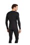 1257 Black Unisex Long Sleeve V-Neck Thermal Top - 5