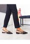 Black Color Patent Leather Banded Women's Ballerina Shoes - 4