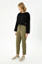 Women's Black Top Crop Sweatshirt - 4