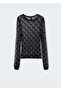 Geometric perforated T-shirt - 3