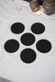 Black Wooden Mdf Coasters Set of 6 10X10 cm - 2