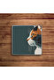Illustration Cat, Colorful Cat Themed Stone Coasters Natural Stone Travertine Coasters Set of 4 - 2