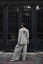Oversize Gray Jacket with Back Detail - 4