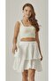 MUSLIN FLUFFY WAIST ELASTIC SKIRT - 2
