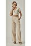 MUSLIN HIGH WAIST BOLT LEG SLIT PANT - 3