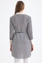 Women's Belted Striped Long Oversize Shirt Dress - 6