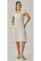 MUSLIN COLLAR LACE POCKET MIDI DRESS - 4