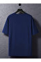 Buffaloes Printed Crew Neck Navy Blue Oversize T-Shirt - 3