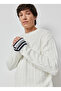 Altınyıldız Classics Crew Neck Standard Ecru Men's Sweater 4A4923100009 - 5