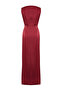 Long Burgundy Satin Evening Dress - TPRSS24AE00038 - 8