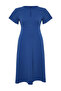 Indigo Double Breasted Drop Detailed Midi Knitted Dress TBBSS24AH00090 - 7