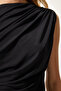 Women's Black Gathered Sleeveless Knitted Blouse YU00015 - 4