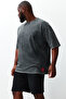 Premium Plus Size Oversize/Wide Cut Faded Effect 100% Cotton T-Shirt Tmnss23Bf00000 - 3