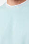 Limited Edition Basic Mint Relaxed/Fit Knit-Banded Textured Piqué T-Shirt TMNSS23TS00079 - 6