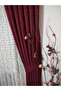 READY TO USE Claret Red CLARET PLEATED 1X3 PHONE CURTAIN SINGLE WING 9206 - 3