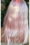 Barbie Party birthday costume mermaid show wig adjustable long wig hair colorful candy pink - 4