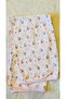Pink Single Layer Quilted Fabric Baby Girl Swaddle Blanket with Teddy Bear - 2