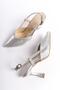 ParPar Glitter Silver High Heeled Evening Dress Shoes