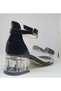 Miniwomen 793 Children's Transparent Rhinestone Banded Heeled Evening Dress Shoes - 4