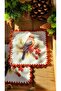 2 Decorative Cocktail Napkins with Cone and Bird Pattern