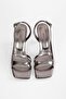 Women's Tobian Platinum Shiny Heeled Shoes - 5