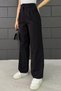Pleated Loose Wide Leg Loose Fit High Waisted Two Pockets Comfortable Stretchy Palazzo Pants - 4