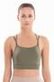 Women's Thin Strap Back Detailed Covered Sports Bra 7154