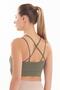 Women's Thin Strap Back Detailed Covered Sports Bra 7154 - 2