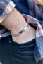 Silver Color Chain Detailed Steel Bracelet (Unisex)