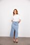 White Shoulder Buttoned Crew Neck T-shirt - 4