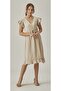 MUSLIN RIFFLE MIDI DRESS WITH VALVE - 2