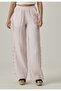 MUSLIN HIGH WAIST BOLT LEG SLIT PANT - 2