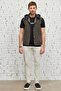 Altınyıldız 4a0923200003 Khaki Men's Hooded Vest with Snap Fasteners on the Front and Side Pockets - 2