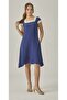 MUSLIN COLLAR LACE POCKET MIDI DRESS - 4
