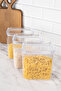 3 Pieces Vacuum Lid Storage Container Food Set Pulses Set Storage Box Organizer 2200 ml - 2