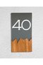 Vertical Plexi Wood Detailed Uv Printed Apartment Apartment Hotel Office Door Number - Door No:40 - 3