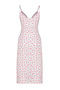 Ecru Floral Printed Wrapped Waist/Skater Strap Midi Knitted Dress TWOSS23EL01454 - 8