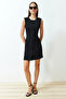 Black Pocket Detailed Mini Woven Jacket Dress TWOSS24EL00451