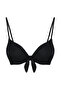 Siyah Fiyonklu Balconette Kaplı Basic Bikini Üstü TBESS24BU00161 - 7