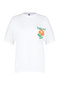 White 100% Cotton Back and Front Oversize/Wide Pattern Knitted T-Shirt TWOSS24TS00056 - 7