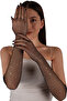 Stylish Elegant Bridal Wedding and Henna Night Gloves with Stones Black - 3