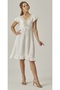 MUSLIN RIFFLE MIDI DRESS WITH VALVE - 2