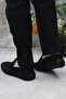 31112 Navy Blue Suede Genuine Leather Loafer Men's Ballerina Shoes - 4
