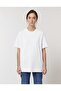 Unisex Crew Neck Oversize White T-shirt Basic - 2