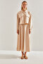 Women's Beige Modest Skirted Top and Bottom Hijab Set 60151016 - 7