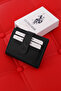 US POLO ASSN7610-7611 GENUINE LEATHER WALLET CARD HOLDER BLACK