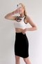 Women's Lycra Knitted Short Straight Black Skirt - HK6781 - 3