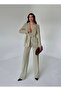 Light Khaki Belted Jacket Trousers Set - 4